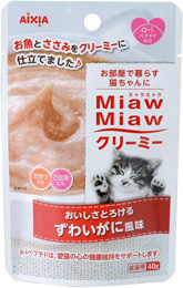 MiawMiaw クリーミー ずわいがに風味 40g×4袋