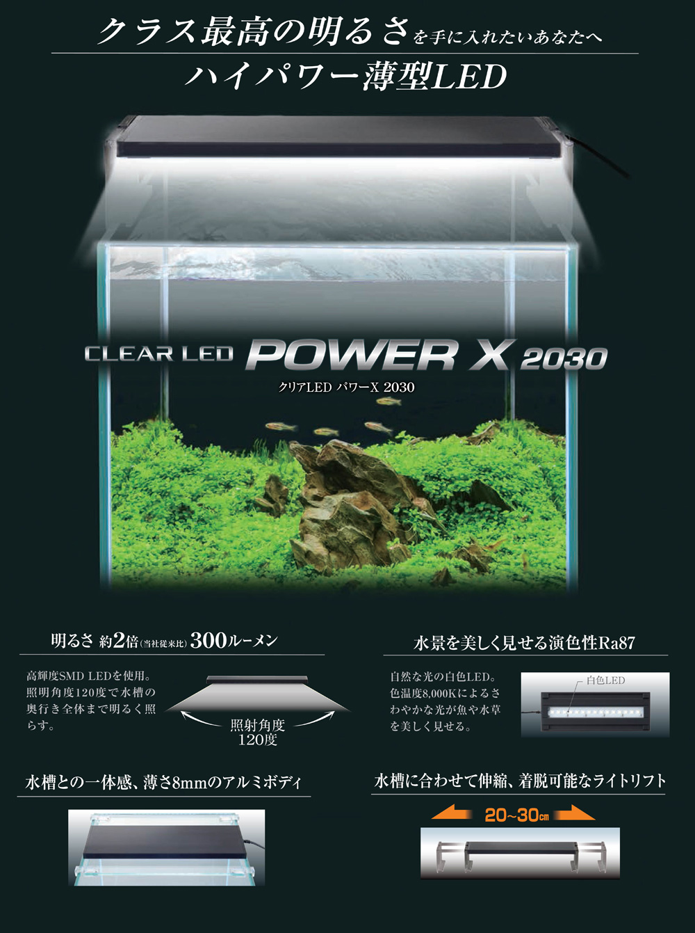 GEX クリアLED POWER X 2030 説明1