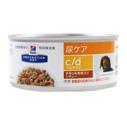 プリスクリプションダイエット c/d マルチケア 尿ケア チキン&野菜入りシチュー缶 犬用 156g×24缶