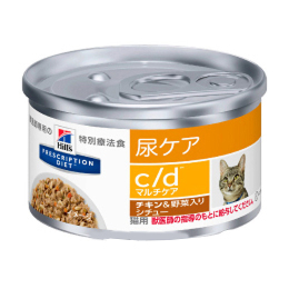 プリスクリプションダイエット c/d マルチケア チキン&野菜入りシチュー缶 猫用 82g×24缶