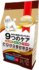 スマートハートゴールド 犬用 9つのケア フィット&ファーム 小粒 1kg×12袋