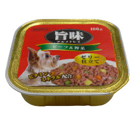 ペットプロ 旨味グルメ 犬トレー ビーフ&野菜 100g×4