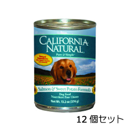 カリフォルニアナチュラル サーモン&さつまいも缶 374g×12缶