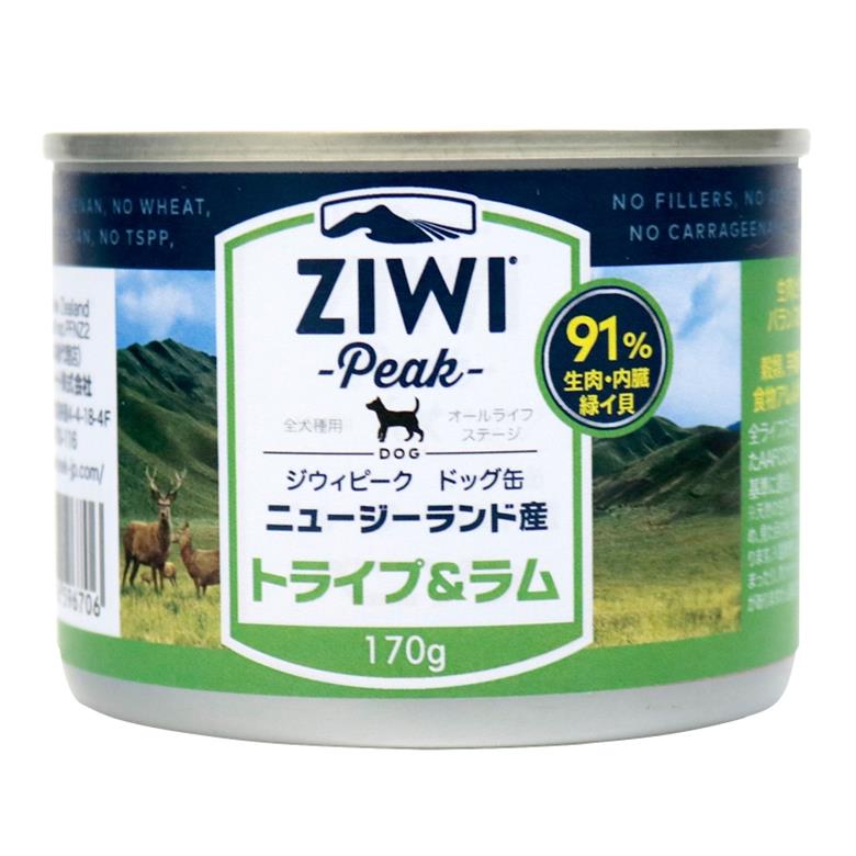 ZiwiPeak ドッグ缶 トライプ&ラム 170g